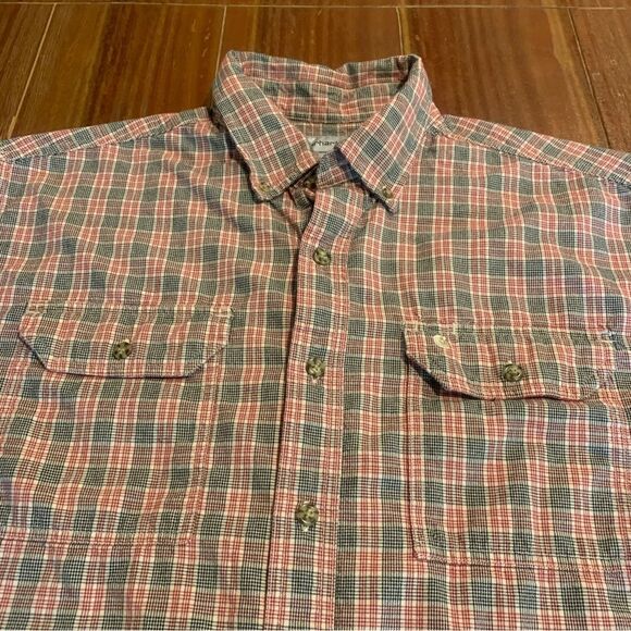 Carhartt Men’s Casual Short Sleeve Plaid Button Down Shirt Large - Picture 5 of 7